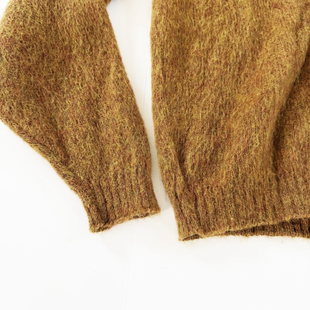 VTG 1960s Wool Mohair Fuzzy Cardigan Kurt Cobain Grunge Sweater Sz Small - Picture 3 of 11